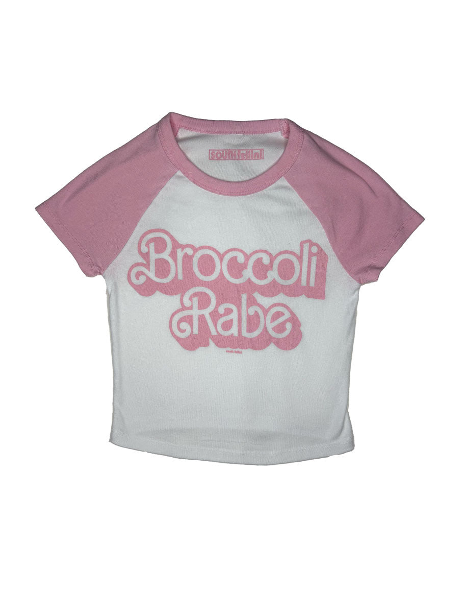 Broccoli Rabe Crop Top Baseball Tee