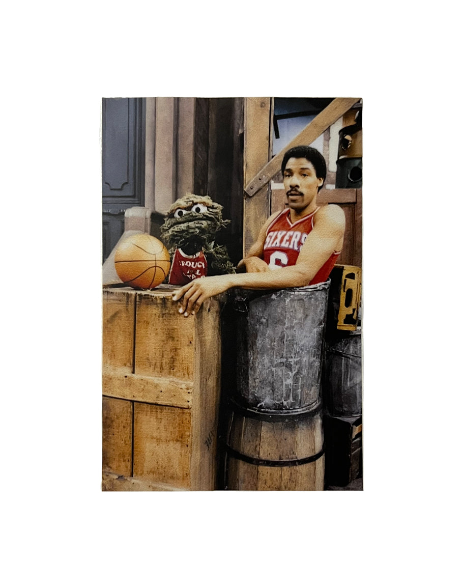 Dr J and Oscar The Grouch Sticker