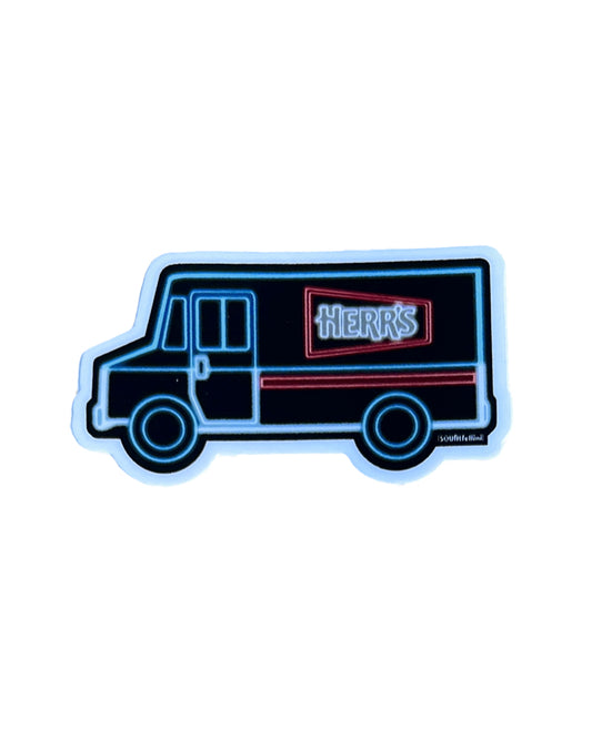 Herr's Neon Delivery Truck Sticker