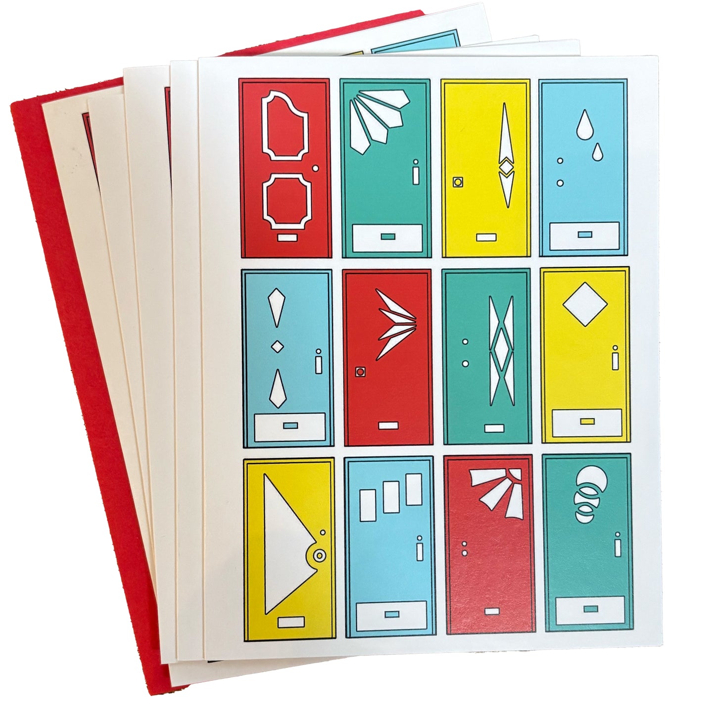 Mid-Century Doors Greeting Card