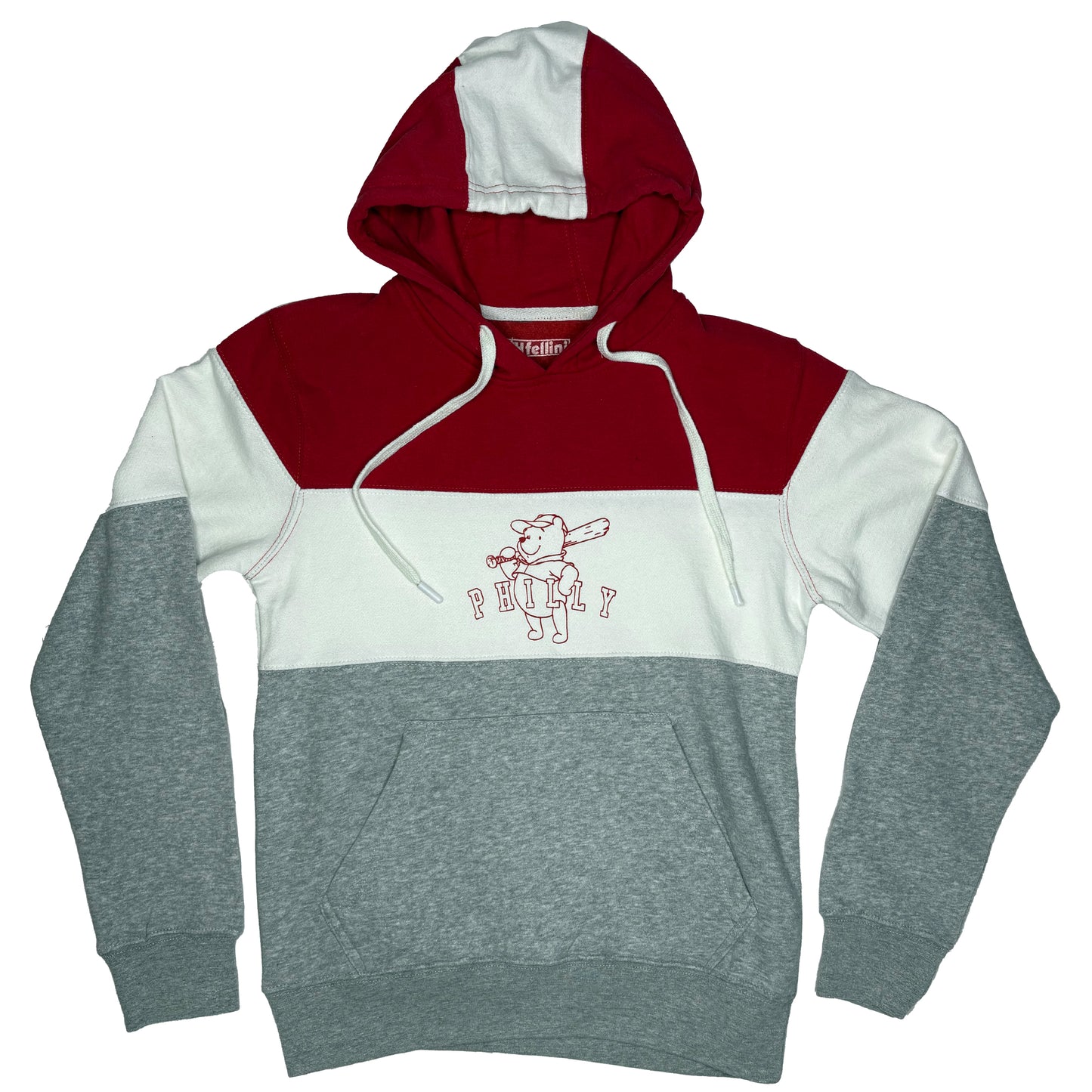 Philly Pooh Hoodie (Red/White/Grey)