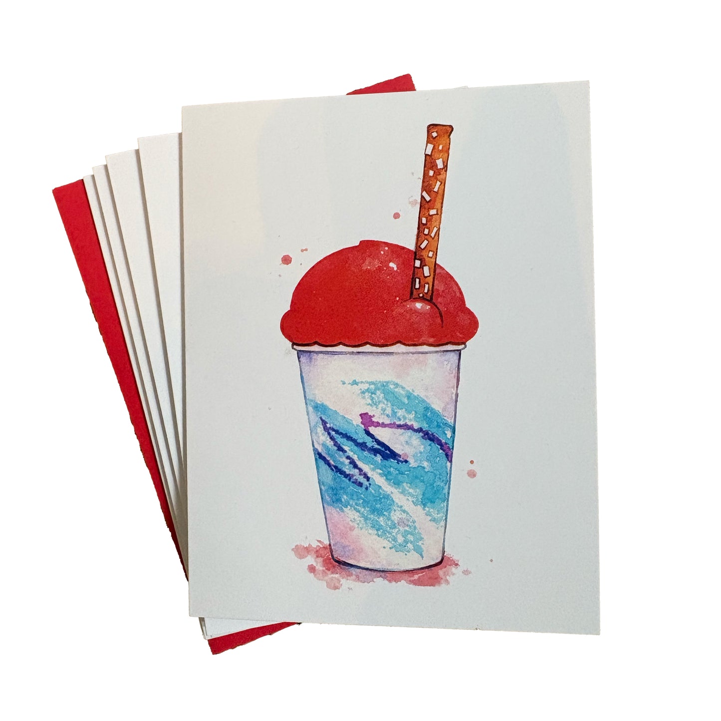 Cherry Water Ice Greeting Card