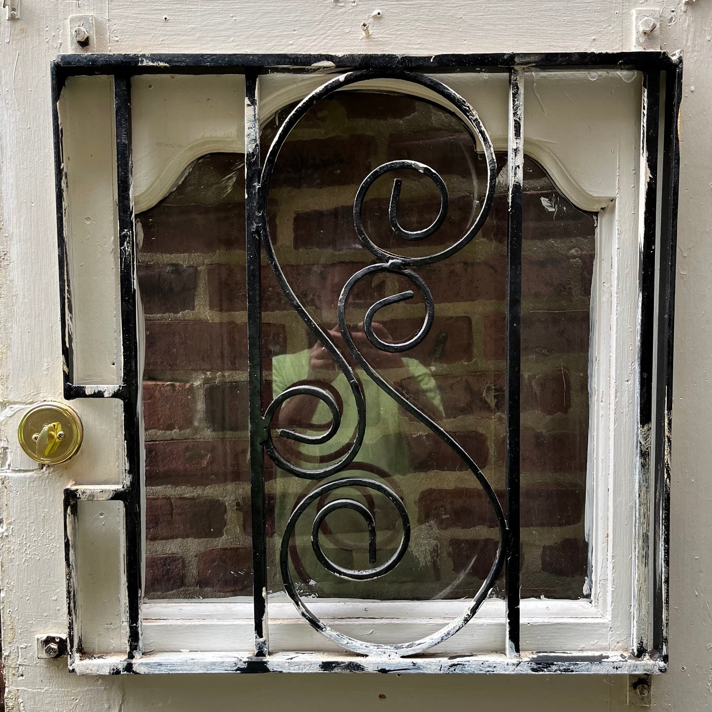 Vintage Tofani Door (Star Door) w/ Custom Iron Bars