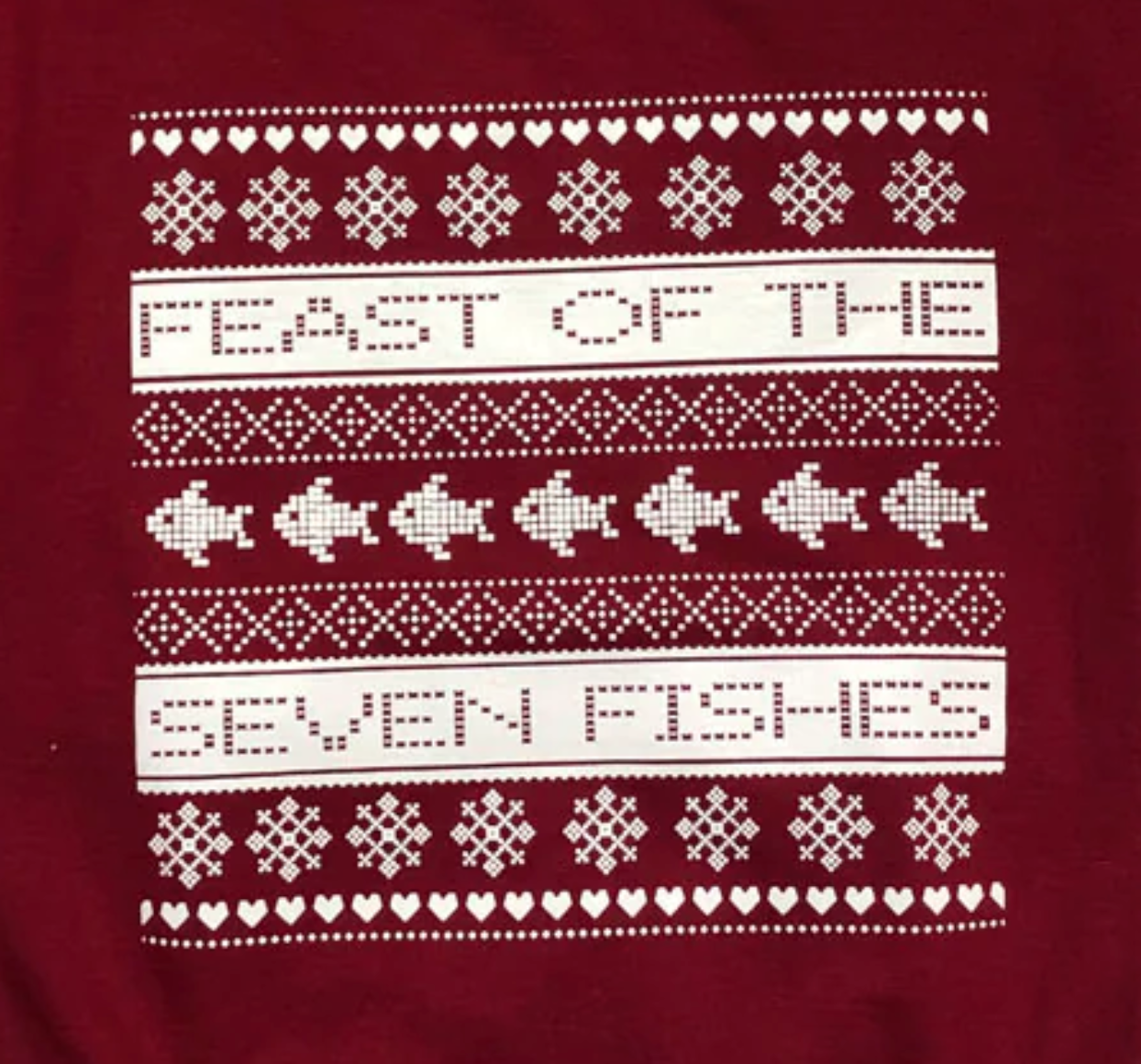 Ugly Feast of the Seven Fishes Sweatshirt (Red)