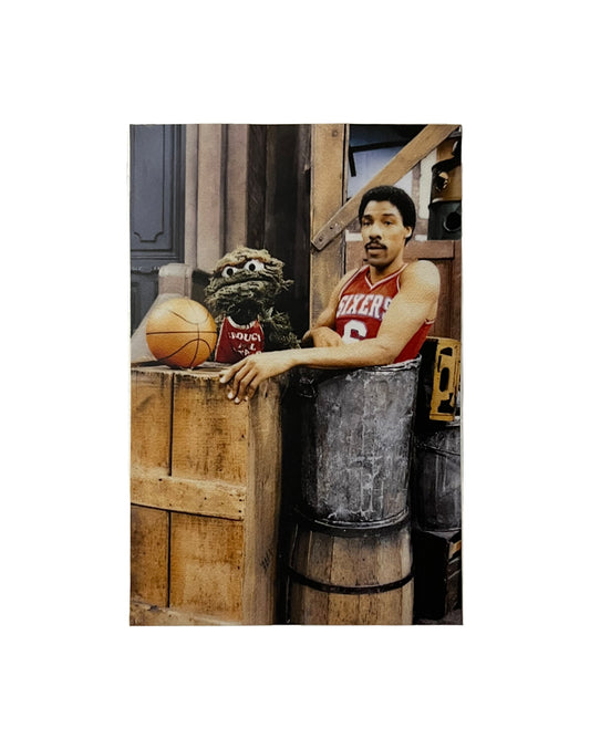 Dr J and Oscar The Grouch Sticker
