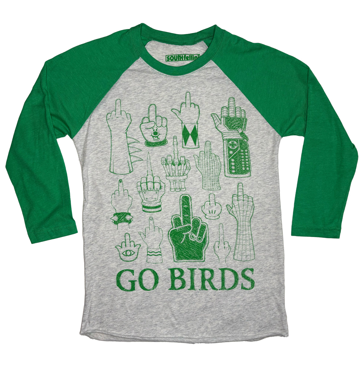 Go Birds (Middle Finger To The Sky) Raglan