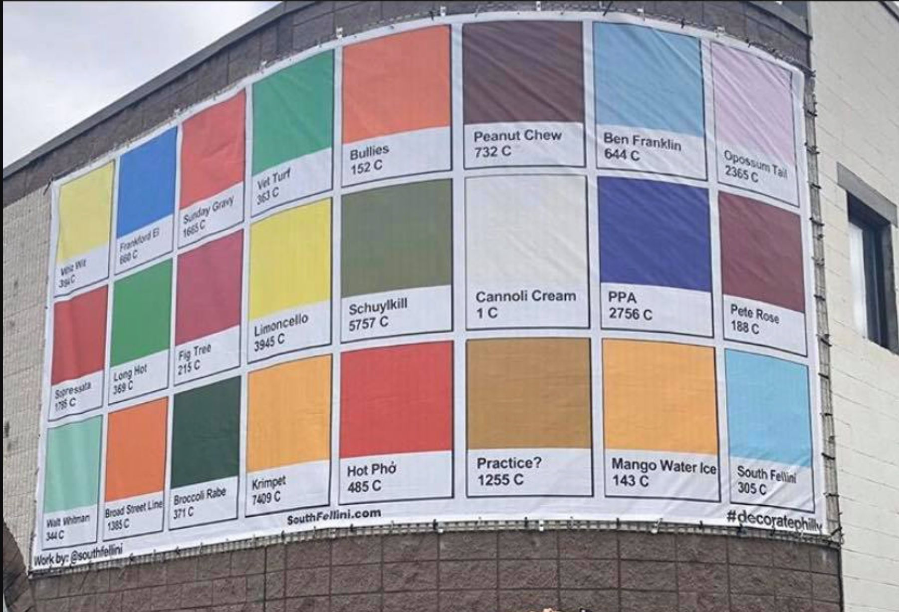 "Palette of Philadelphia" Our 25 x 12.25 foot billboard, printed by Color Reflections (2017)