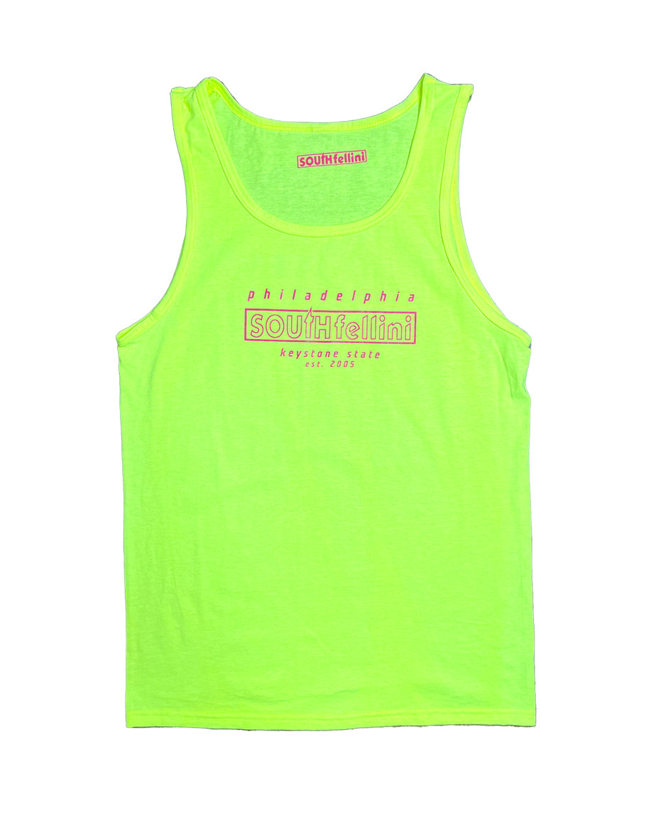 South Fellini Neon Men s Tank Top SouthFellini