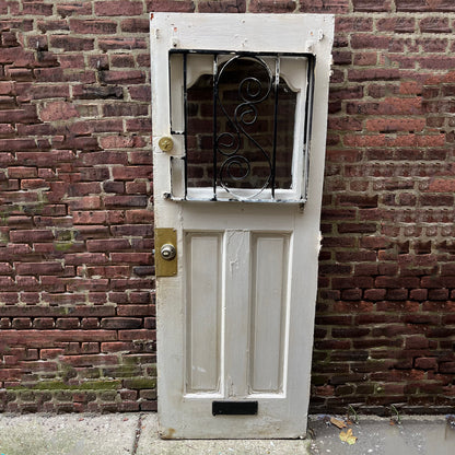 Vintage Tofani Door (Star Door) w/ Custom Iron Bars